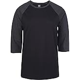 Cottonbell Women's Baseball Quarter Sleeve Tee Shirt