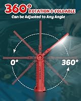 Coquimbo LED Torch Rechargeable Work Light 2 Pack Red with Magnetic Base view 9