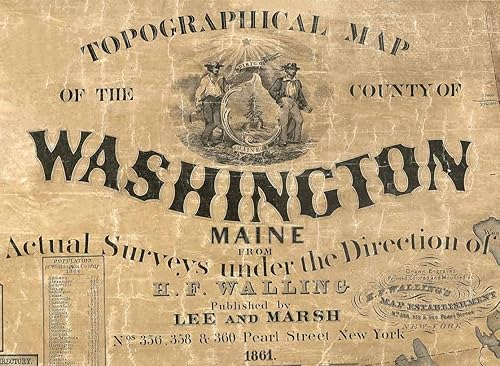 Amazon Com Map Of Washington County Maine On Cdrom 1861 With Homeowner Names Old Roads Place Names Great For Genealogy Pdf Format Handmade