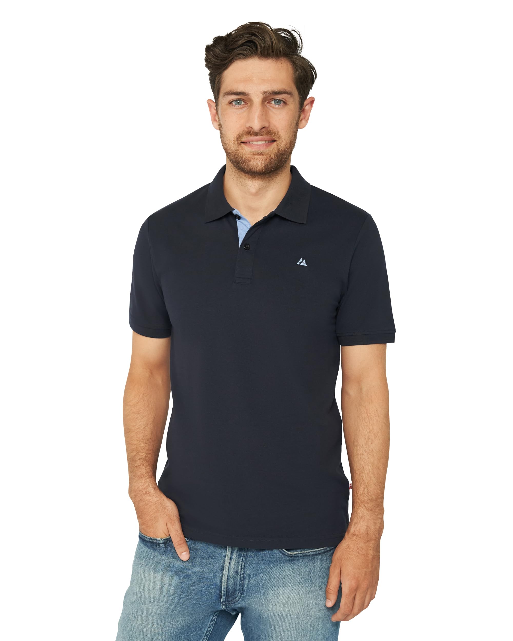 Photo 1 of DANISH ENDURANCE Men's Polo Shirt, Organic Cotton, Short Sleeve, Classic XX-Large Navy/Blue 1-Pack
