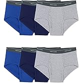 Fruit of the Loom mens Underwear Briefs, Tag Free & Moisture Wicking, Assorted Color Multipacks