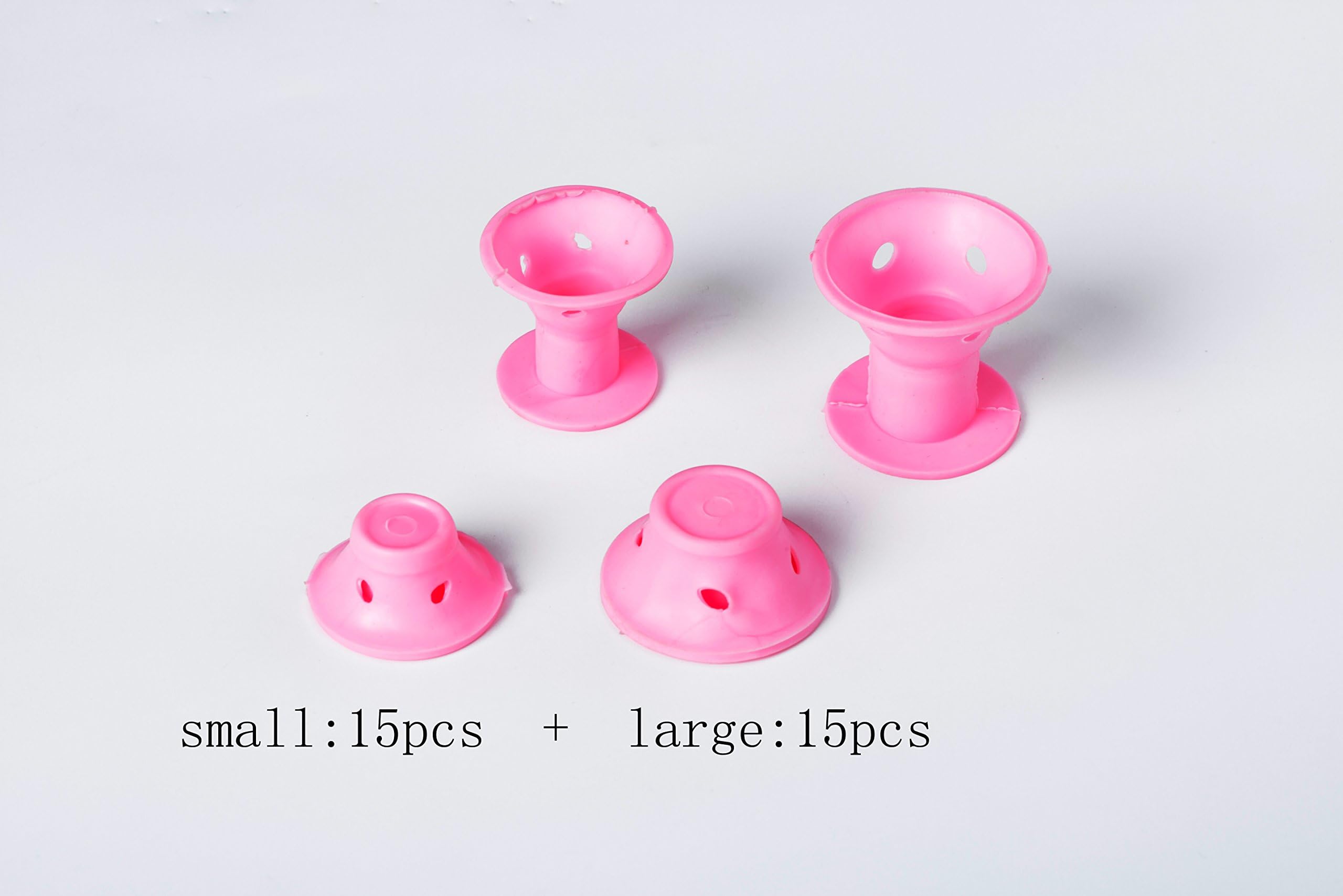 Fvermecky Silicone Hair Rollers No Heat Hair Curlers Magic Safety Portable Hair Curlers(15pcs Small+15pcs Large)