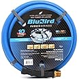BLUBIRD BB1215 1/2" x 15' Rubber Air Hose, 100% Rubber, Lightest, Strongest, Most Flexible, 300 PSI, 50F to 190F Degrees, Ozone Resistant, High Strength Polyester Braided