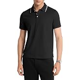Michael Kors Men's Logo Rib Short Sleeve Polo