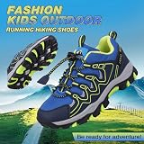 UOVO Boys Trainers Low-Top Waterproof Hiking Shoes Blue Yellow UK 5.5 view 5