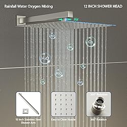 Sarlai Shower System Bathroom Shower Faucet Square