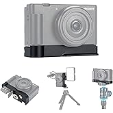 ZV-1F ZV1F Camera Metal Grip Extension Bracket with Mic Cold Shoe Mount for Sony ZV-1F ZV-1II (Not for ZV-1),Must-Have Accessory for Vlog YouTube Vertical Video Shooting, Arca Swiss Quick Release Base