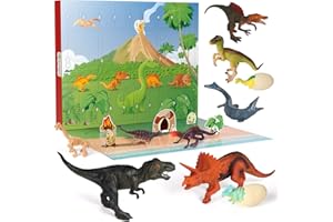 D-FantiX Dinosaur Advent Calendar 2024 for Kids, 24 Days Countdown to Christmas Advent Calendars Dinosaur Toy Xmas Gift for Boys Girls 3 4 5 6 Years Old