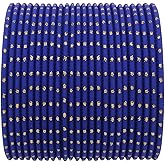 Efulgenz Indian Bangles Set Bollywood Plain Metal Bangle Bracelets Wedding Bangles Costume Jewelry for Women