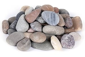 Ausluru 11LB Stones Pebbles River Rocks, Natural Hand-Picked Premium Decorative Pebbles, Ideal for Garden Landscaping, Home Decor, Aquariums, Painting, Crafting and Gifts, Mixed Colors