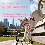 rabbitgoo Cat Harness and Lead Set Pink XS Reflective Adjustable Escape Proof view 3