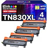 TN830XL TN830 Toner for Brother Printer DCP-L2640DW HL-L2460DW High Yield | Compatible for Brother TN830XL TN830 with Brother DCP-L2640DW HL-L2460DW HL-L2480DW HL-L2400D HL-L2405W Printer (4 Black)