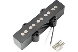 MUSICLILY Artec JOA5 Alnico 5 Vintage Tone Jazz Bass Pickup Neck Pickup 6.5K for 5 String J-Bass, Black