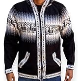 Hooded Alpaca Sweater, Unisex, Alpaca Cardigan, Peruvian Alpaca Wool Sweater for Men & Women, Winter Sweater