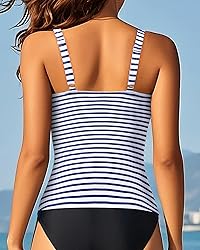 Aqua Eve Tankini Tops for Women Swimwear Top Only