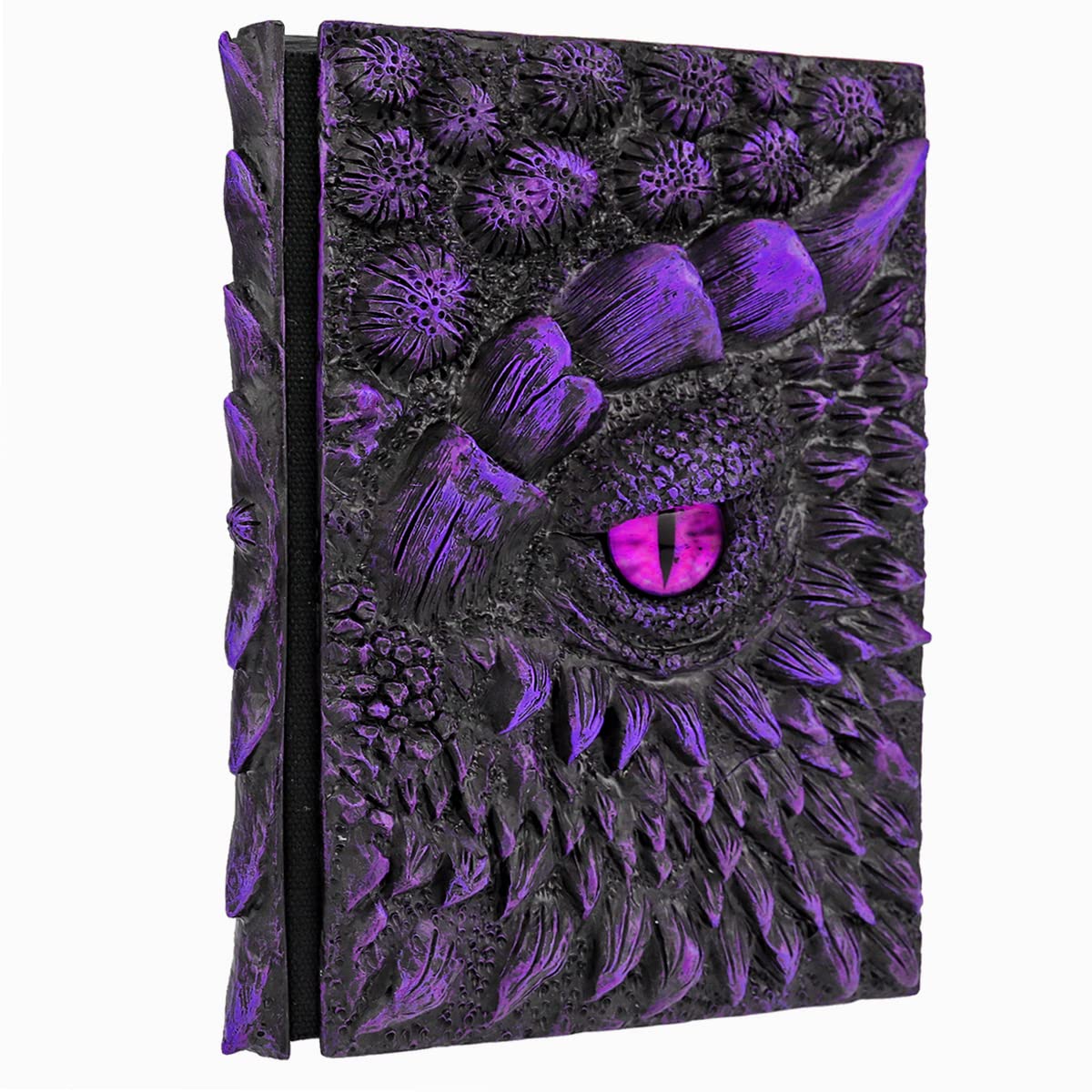 Mazeran 3D Dragon Hardcover Embossed Journal, Antique Handmade Demon Dragon Eye Polystone A5 Blank Craft Writing Sketch Notebook Daily Notepad, Home Ornament Artistic Fantasy Decoration — image 1