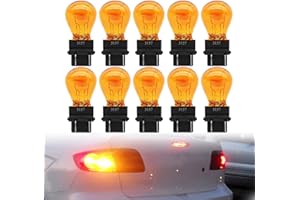 KEVWR 10 Pieces 3157 Light Bulb, 3157 Miniature Bulb Mini Bulb, Automotive Brake Light Turn Signal Side Marker Tail Light Bul