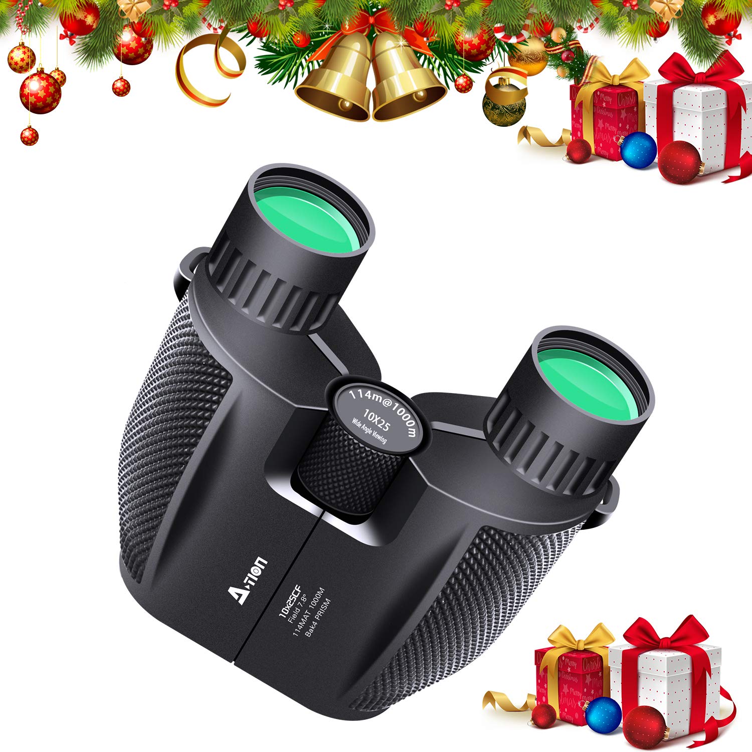 N-LIfe Compact Binoculars For Traveling Adults Kids Hunting Bird Watching Binoculars 10x25 Light Weight Waterproof Fogproof Sports Fun Opera Glasses Sightseeing for Safari Yellowstone, Alaska