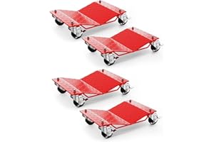 Car Wheel Dolly, 6000 lbs Car Moving Cart with Brakes, Set of 4 Piece, Heavy-Duty Vehicle Dolly, Moving Cars, Trucks, Trailer