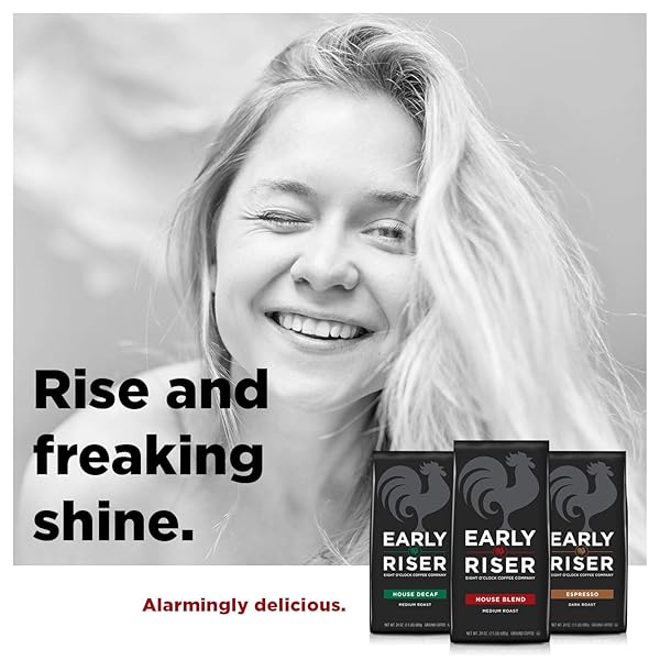 EIGHT O’CLOCK COFFEE EARLY RISER HOUSE DECAF GROUND COFFEE, 1.4 POUND (PACK OF 1)