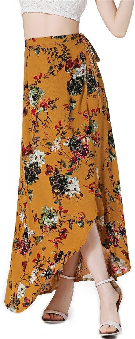 Women's Vacation Dresses Sunshine Lover Floral Casual Dress Irregular Yellow