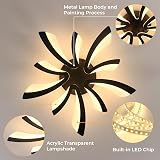 Comely LED Ceiling Lamp 50W 5625LM 72cm Warm White 3000K Black view 7