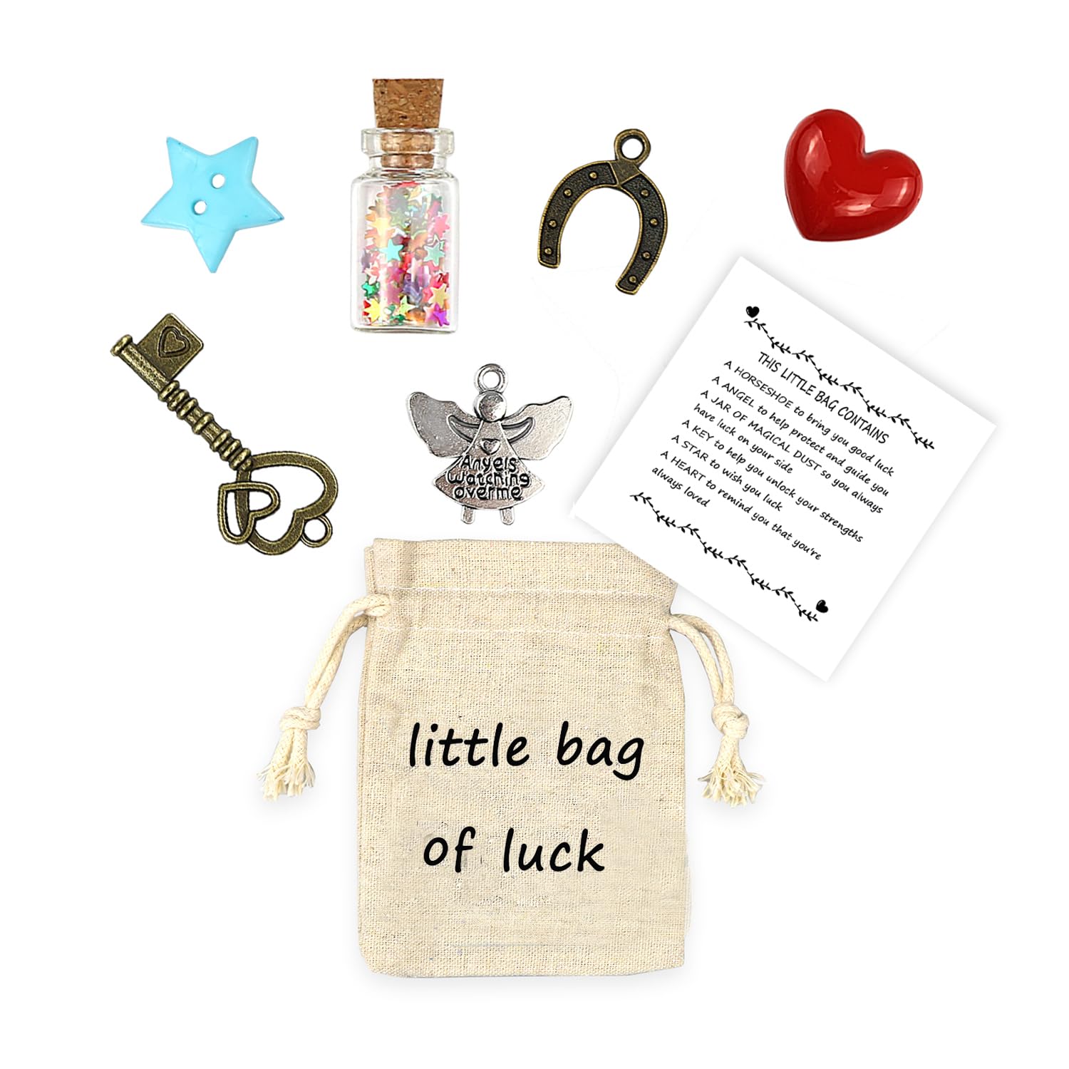 LUOKIFUR Good Luck Meaning Small Bag Accessory Gift Lucky Souvenir Friendship/Miss You Gift Good Luck in Examination Positivity Gift (Good Luck)