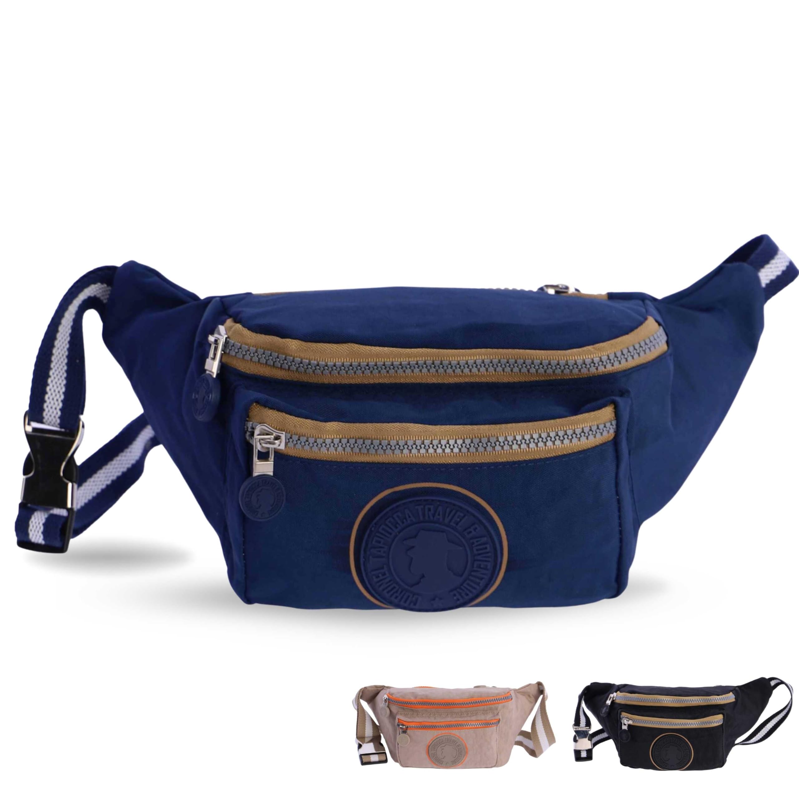 CORONEL TAPIOCCA Bum Bag Fashion Women's Waterproof Belt Bag Outdoor Waist Bag Alda, Blue, Riñonera, Women's Bum Bag Chest Pocket