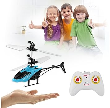 Laughters Plastic Induction Type 2-in-1 Flying Indoor Helicopter with Remote