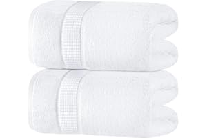 Oakias 2 Pack Bath Sheets Towels – 600 GSM Large Bath Towels 35x70, 100% Ring-Spun Cotton – Extra Soft, Highly Absorbent & Quick-Drying | Bathroom Hotels, Gym & Spa, White