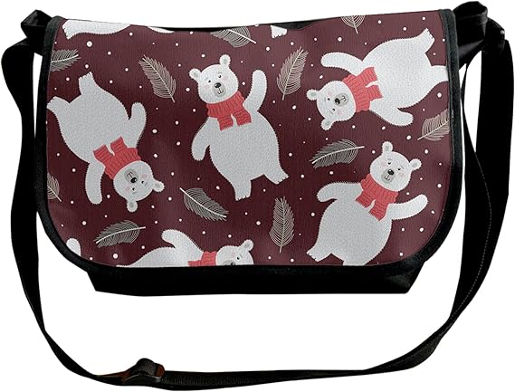 Amazon メッセンジャーバッグ 熊 かわいい キャンバス ワンショルダー ショルダーバッグ メンズバッグ メンズカバン 斜め掛け 防水 撥水 通勤 通学 シンプル おしゃれ 黒 カジュアル Rtyu メッセンジャーバッグ