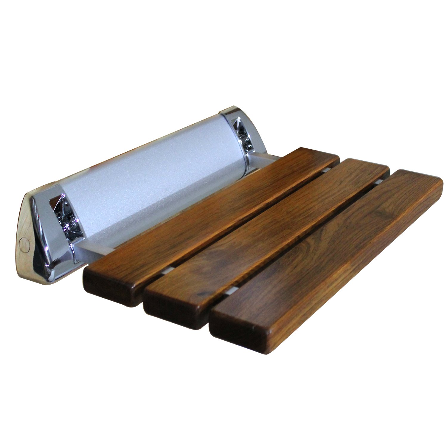 Lada Ld3 Folding Wall Mount Fold Up Teak Wood Shower Seat Bench