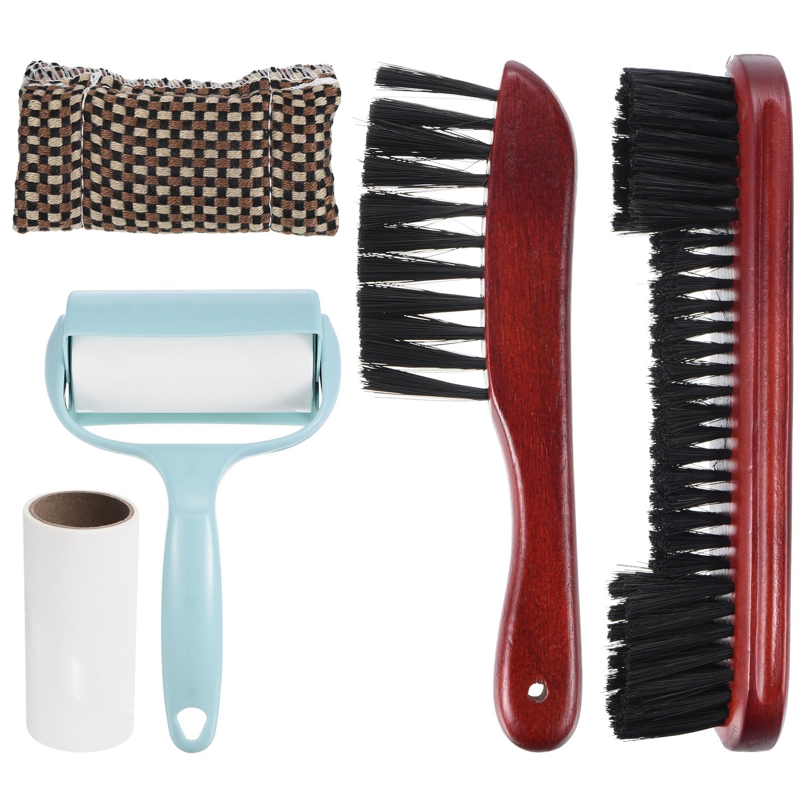 M METERXITY Pool Table Cleaning Brush Set - Billiards Clean Accessories with 2 Type Brushes, Cue Cleaner Cloth, Sticky Lint Roller with Spare Core, Apply to Billiards (Black)