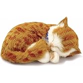 Perfect Petzzz - Original Petzzz Orange Tabby Cat, Realistic Lifelike Stuffed Interactive Pet Toy, Companion Pet with 100% Handcrafted Synthetic Fur