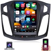 Ford Focus Car Stereo Radio 2012-2018 with Carplay/Android Auto, 10.4 Inch IPS Touch Screen Replacement with GPS Navigation Bluetooth 5GWiFi Mirror Link Backup Camera, 2G RAM 32G ROM