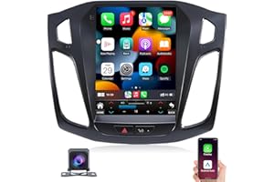 FORTDOWS Ford Focus Car Stereo Radio 2012-2018 with Carplay/Android Auto, 10.4 Inch IPS Touch Screen Android 12 Car Radio with GPS Navigation Bluetooth WiFi Mirror Link Backup Camera, 2G RAM 32G ROM