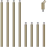 8 Pieces M10 Threaded Extension Poles Lighting Fixture Downrods Stems & 180 Degrees Sloped Ceiling Adapter Kits for Pendant L