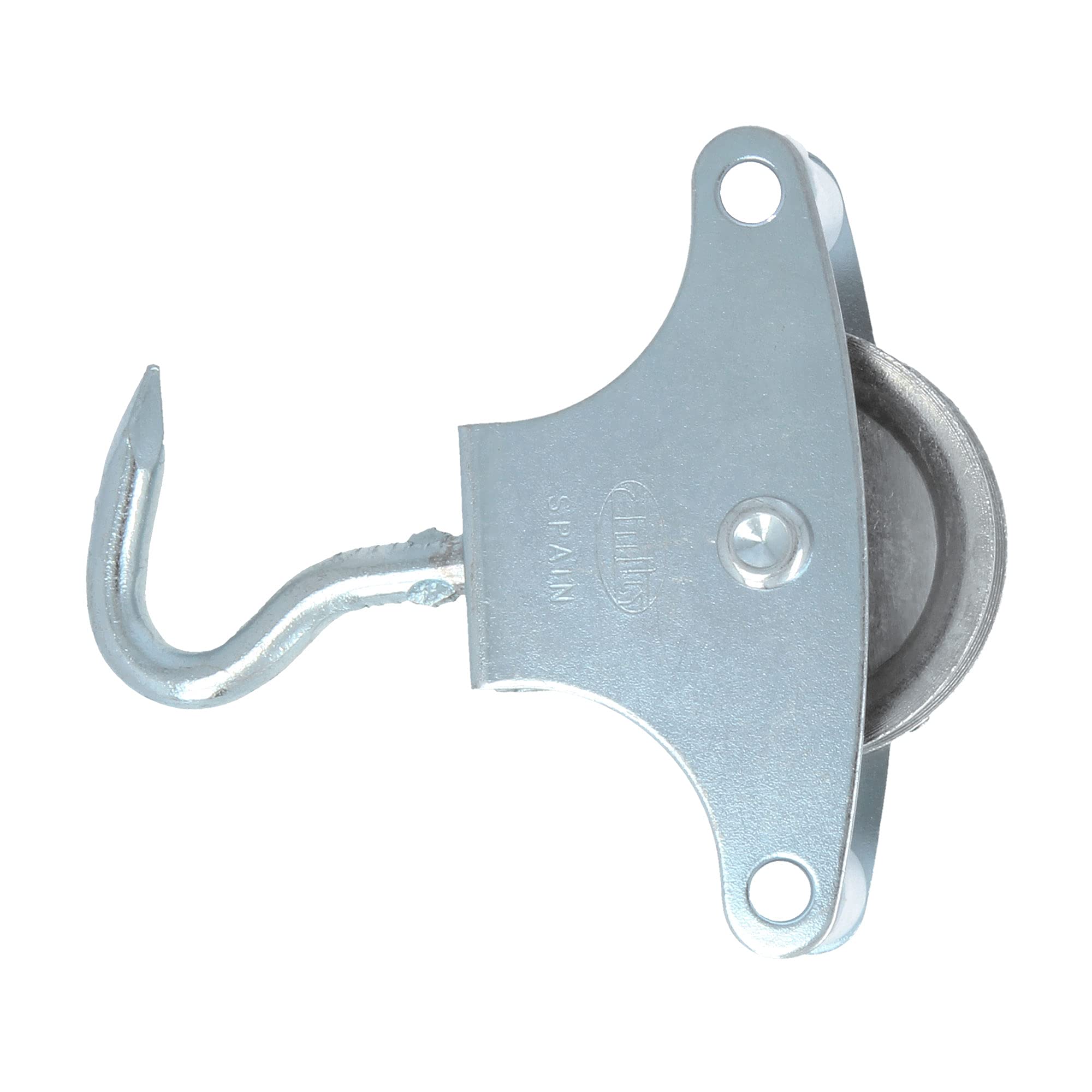 Amig Steel Pulley for Clothes Airer with Hook 39 mm with Fastening Screw and Guides Suitable for Outdoor Use