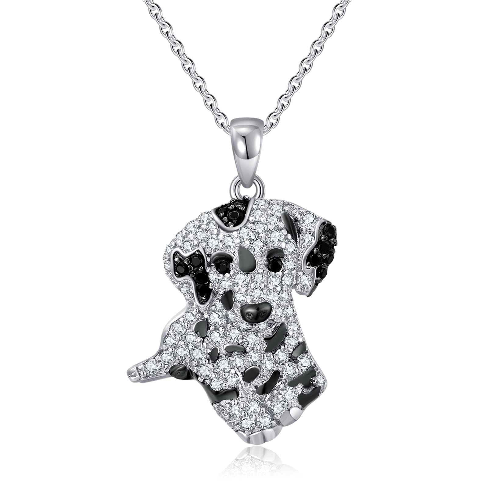 Dog Necklaces 24 Breeds of Dogs Necklaces S925 Sterling Silver Dog Pendant Dalmatian Dog Necklace for Women Girls gifts -UK