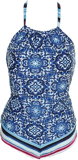 high neck halter tankini