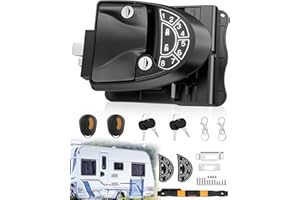 RISTOW RV Keyless Entry Door Lock RL003-A, Waterproof & Shockproof RV Door Lock 2 Key Fobs and Backlit Keypad 100% Metal RV Door Lock with Install Tools for Travel Trailer Camper