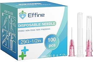 CAREACH 100Pack 29Ga 1/2 inch, Lab Dispensing Accessories, Measurement, Refilling Inks