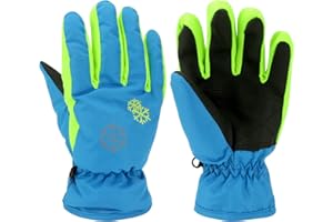 Bluckincle Kids Ski Gloves - Waterproof Snow Gloves for Boys & Girls Toddler, Ice Skating