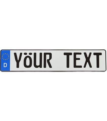 Amazon.com: Z Plates Custom German License Plate (Custom Plate