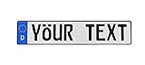 Custom European License Plate - with Country