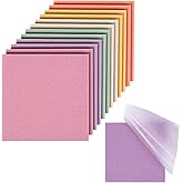 Mr. Pen- Transparent Glitter Sticky Notes, 3”x3”, 12 Pads, 600 Sheets, Glitter Transparent Note Pads, Self-Stick Bible Journaling Sticky Note for Women, Stocky Notes for Bible Journaling