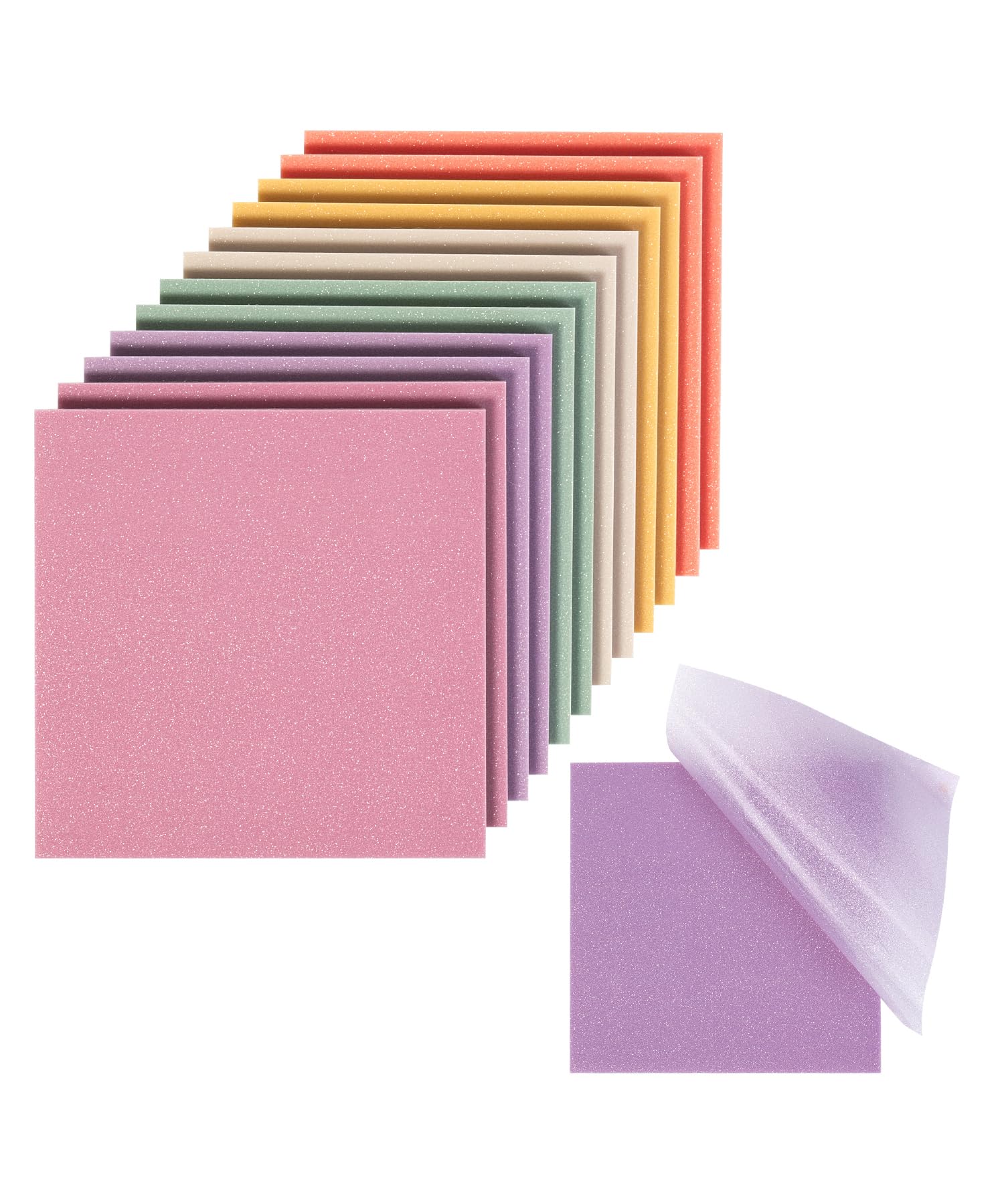 Photo 1 of Mr. Pen- Plastic Glitter Sticky Notes, 3”x3”, 12 Pads, 600 Sheets, Vintage Colors, Sticky Notes 3x3