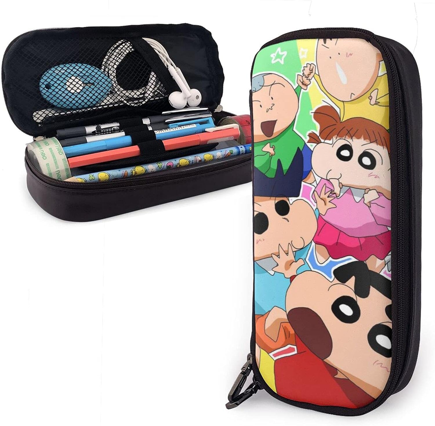 Amazon Co Jp クレヨンしんちゃん 大容量 ペンケース 筆箱 男の子 女の子 子供 小学生 中学生 高校生 大学生 社会人用 軽量 多機能 贈り物 人気 アニメ キャラクター ホーム キッチン