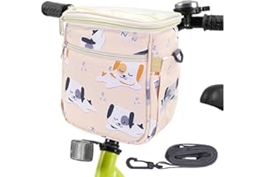 ZQVU Kids Bike Basket Fabric Bicycle Basket for Boy and Girl Front Basket for Bicycles and Tricycles Bike Handlebar Bag