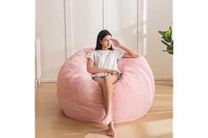 MAXYOYO Bean Bag Chair for Adults, Large 3 ft Bean Bag Chair with Foam Filling, Ultra Soft Fur Lazy Sofa for Living Room Bedroom, Machine Washable Cover